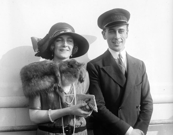 Lord Louis Mountbatten with his then-fiancée Edwina Ashley on April 10, 1922.