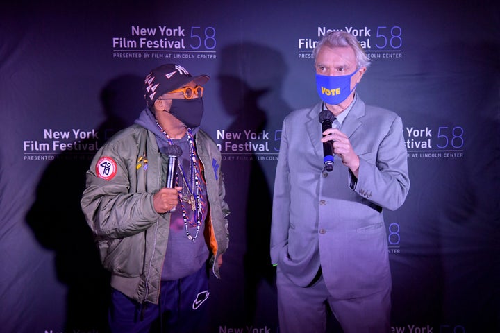 Spike Lee and David Byrne at the New York Film Festival on Oct. 4.