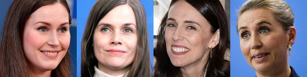Sanna Marin, Katrín Jakobsdóttir, Jacinda Ardern y Mette