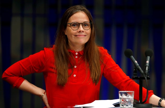Katrin Jakobsdottir, en agosto de 2019, en un encuentro de l&iacute;deres n&oacute;rdicos, en