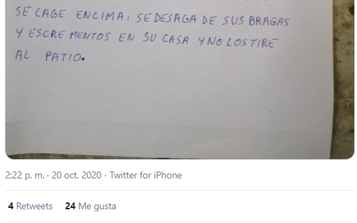 Captura del tuit en el que se ha compartido el