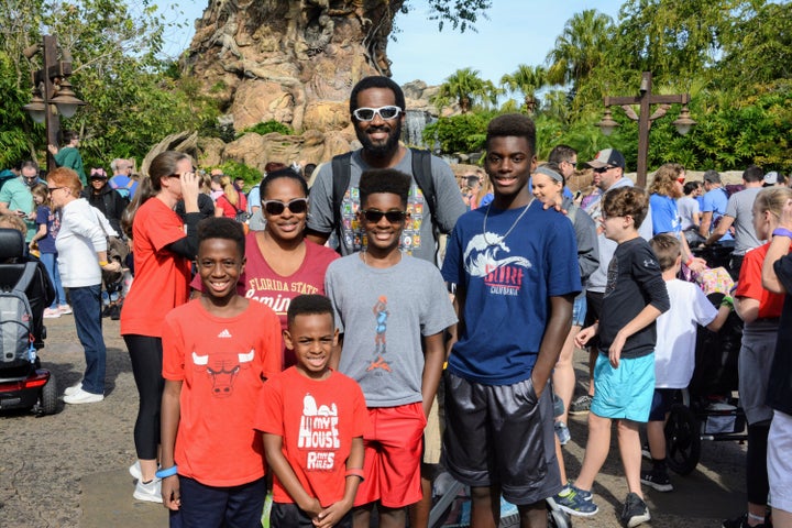 Manoucheka Williams and her husband and sons.