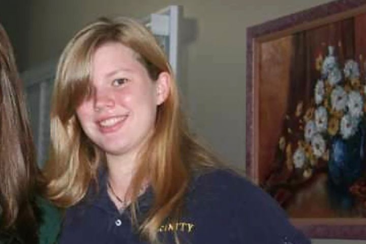 This 2009 photo provided by Cara Wood shows her on the fist day of her last year of high school at Trinity School at Meadow View in Falls Church, Va. 