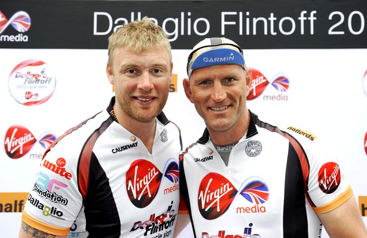 Freddie and Lawrence Dallaglio completed a 28 day bike ride in 2012