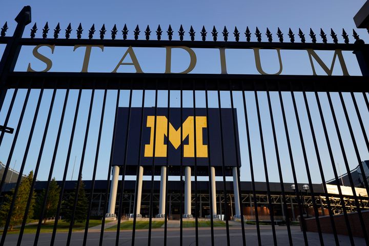 The University of Michigan football stadium is pictured in August. The stay-at-home order will not affect the university's sports teams.