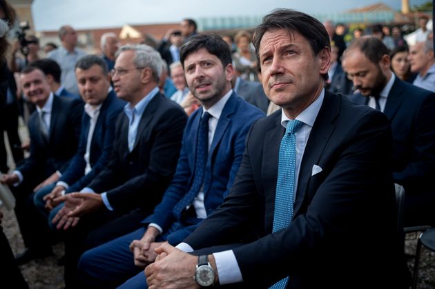 ROME, ITALY - SEPTEMBER 19: Italian Prime Minister Giuseppe Conte, Italian Health Minister Roberto ...