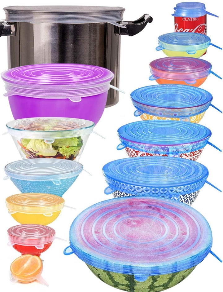 Reviewers Call These $20 Reusable Silicone Pot Covers the