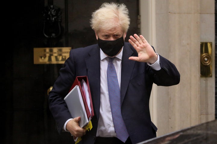 British Prime Minister Boris Johnson leaves 10 Downing Street