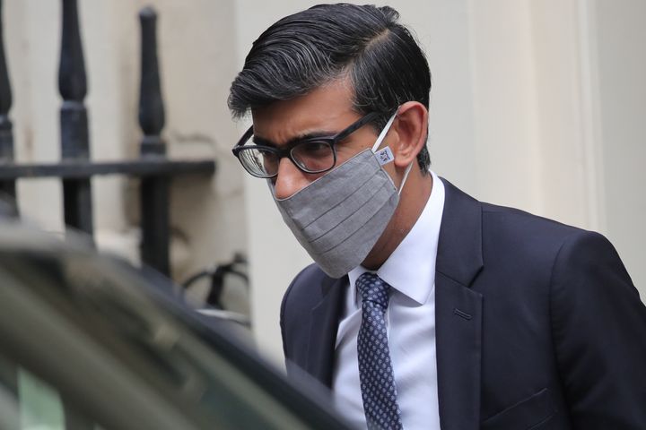Chancellor of the Exchequer Rishi Sunak leaves Downing Street London.