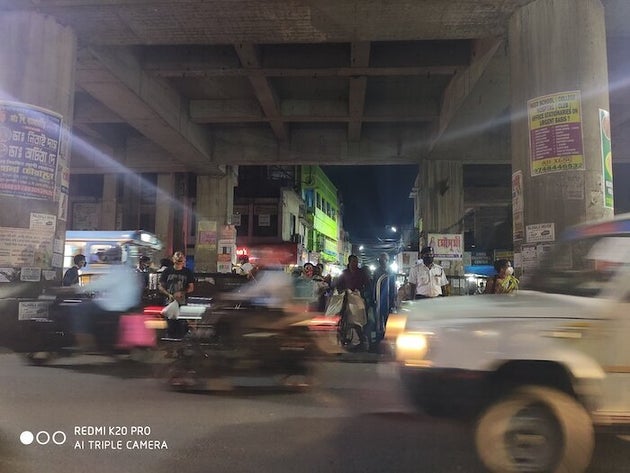Traffic on the road ahead of Durga Puja in