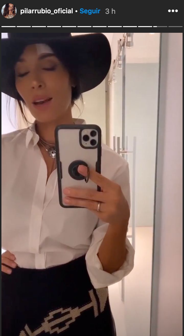 Pilar Rubio relatando su accidente en su cuenta de Instagram.