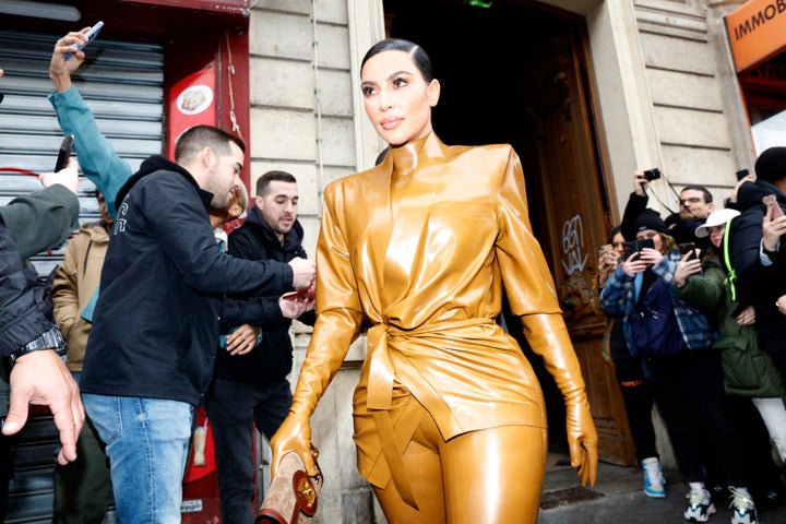 Kardashian, pictured above in Paris on March 1.