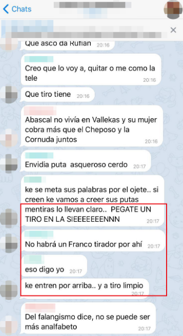 "Pégate un tiro en la sien"
