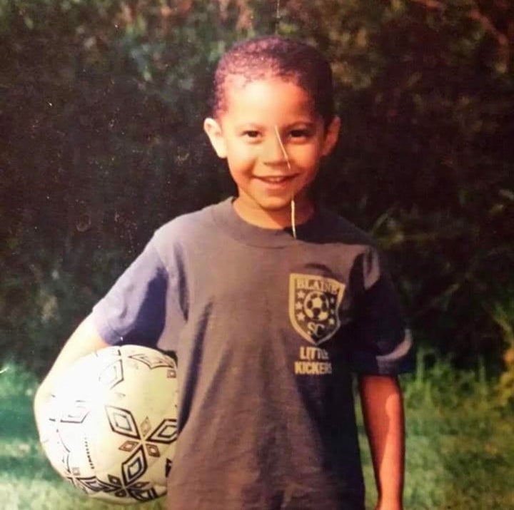 The author in the summer of 1999 when he played soccer for the Blaine Little Kickers.