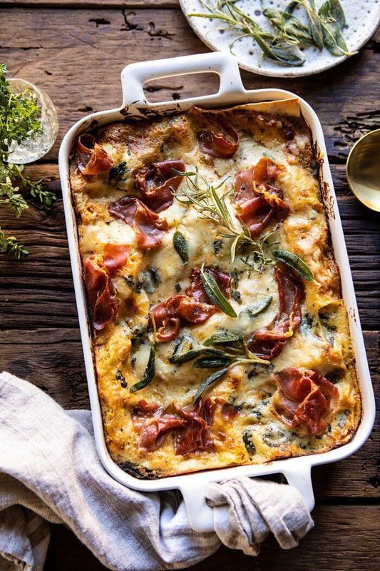 Roasted Butternut Squash and Spinach Lasagna from Half Baked Harvest