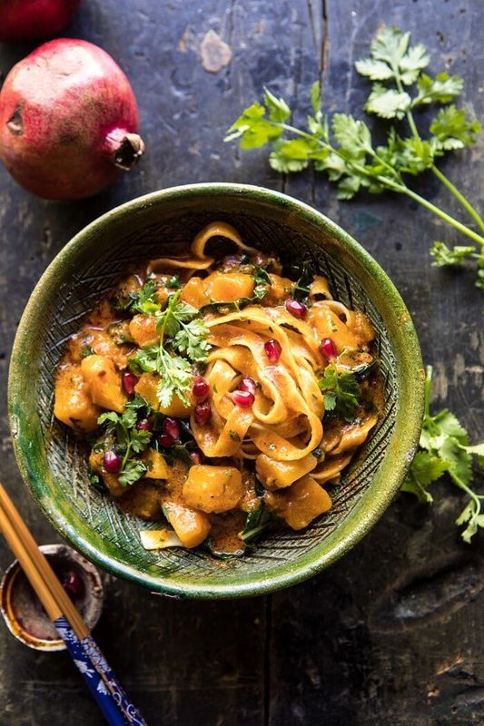 Slow Cooker Saucy Thai Butternut Squash Curry with Noodles from Half Baked Harvest