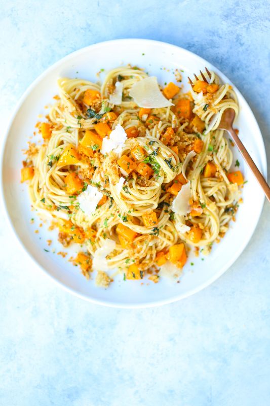 Brown Butter Butternut Squash Pasta from Damn Delicious