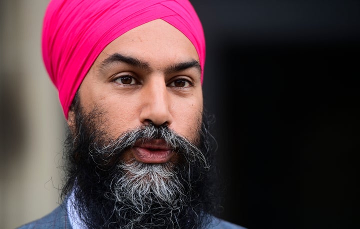 NDP Leader Jagmeet Singh arrives on Parliament Hill in Ottawa on Sept. 24, 2020.