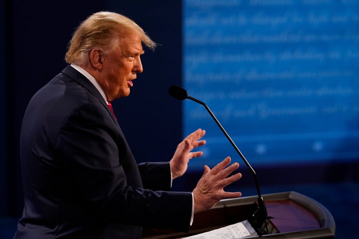 President Donald Trump adopted a less aggressive posture in his second and final 2020 presidential debate. But he did not pro