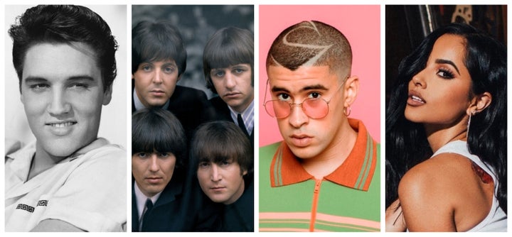 Elvis Presley, The Beatles, Bad Bunny y Becky G