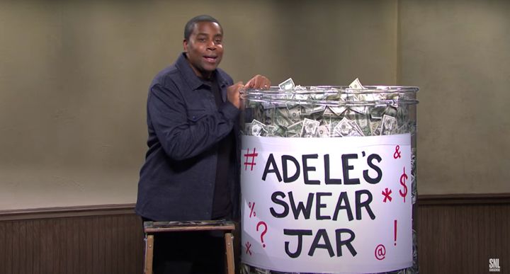 Adele had a swear jar to curb her bad language