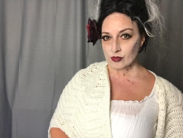 Mara Bollini as the bride of Frankenstein.