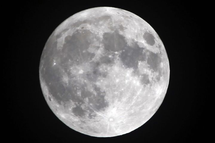 Water has been found on a sunlit surface of the moon (file picture)