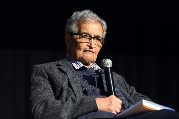 Economist Amartya Sen releases his book A Quantum Leap in the Wrong Direction at Alliance Francaise, Lodhi road on February 27, 2019 in New Delhi.