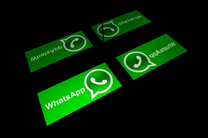 This picture taken on October 5, 2020 shows the logo of mobile messaging service WhatsApp on a tablet screen in Toulouse, southwestern France. (Photo by Lionel BONAVENTURE / AFP) (Photo by LIONEL BONAVENTURE/AFP via Getty Images)