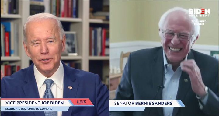 On April 13, Sen. Bernie Sanders (I-Vt.) endorsed Joe Biden for president in a streaming broadcast. 