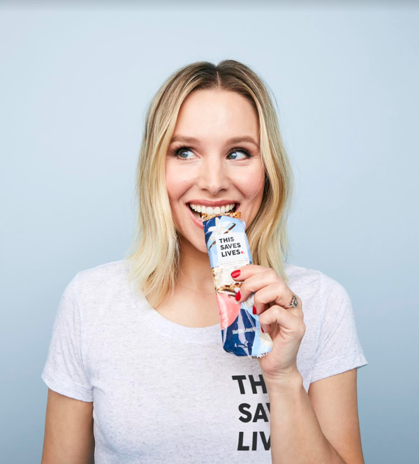 Kristen Bell is hoping her new line of snack bars, <a href="https://thissaveslives.com/" target="_blank">ThisSavesLives,</a> 