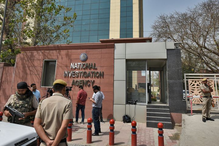 Outside National Investigation Agency (NIA) in New Delhi.
