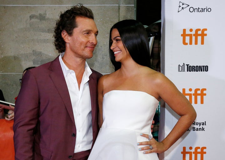 McConaughey and Alves arrive for the world premiere of "White Boy Rick" at the Toronto International Film Festival on Sept. 7, 2018. 