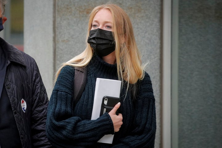 India Oxenberg arriving for Keith Raniere's sentencing hearing in Brooklyn on Tuesday.