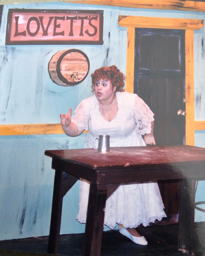 The author starring in the Great Neck South High School performance of "Sweeney Todd" in 2005.