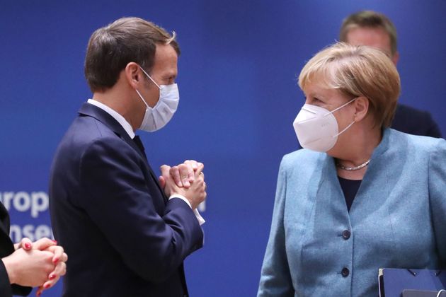 Submerged and surprised, Macron and Merkel