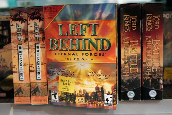 Copies of "Left Behind: Eternal Forces" video games, which are based on a popular series of Christian novels about the apocalypse.