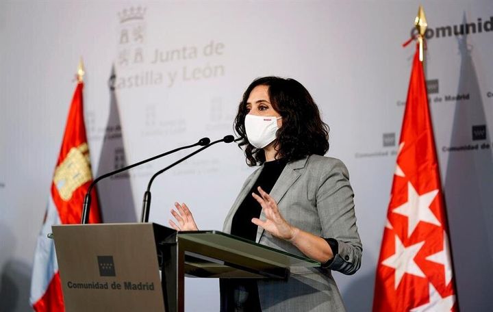 La presidenta de la Comunidad de Madrid, Isabel Díaz Ayuso, el pasado 28 de octubre en Ávila.