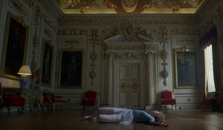 Princess Diana falls to the floor after wildly dancing in a new trailer for The Crown