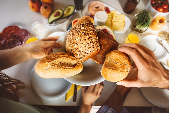 view on breakfast table