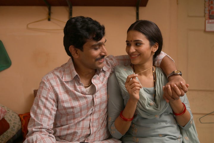 Pratik Gandhi and Anjali Barot in 'Scam 1992'