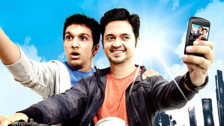 Pratik Gandhi and Divyang Thakkar in a still from 'Bey Yaar'