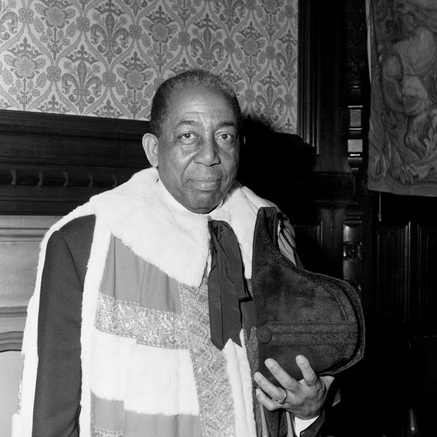Baron Learie Constantine of Tobago and Nelson at the House of Lords, as he took his seat as Britain's first Black life peer.
