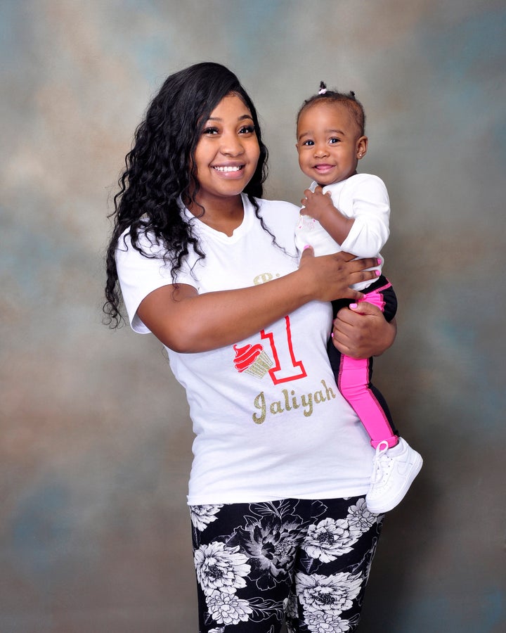 Vasheena Lambert holding her baby girl, Jaliyah, whose birth gave her life "new purpose."