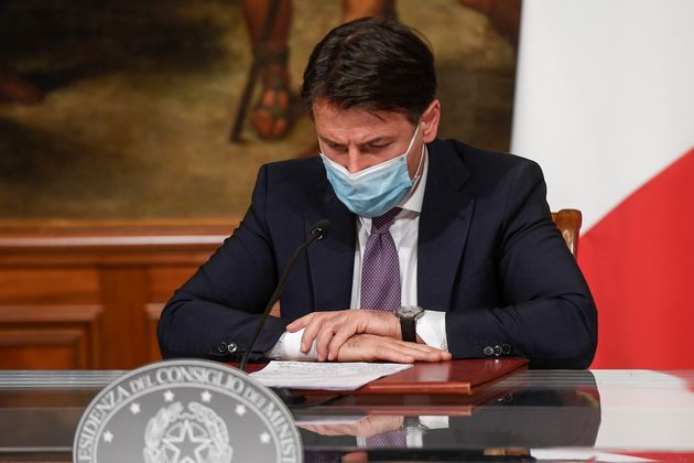 ROME, ITALY - OCTOBER 27: Italian Prime Minister Giuseppe Conte holds a press conference to introduce the ...