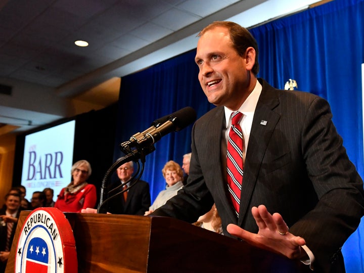 Even if McGrath loses to McConnell, her campaign could help Democrat Josh Hicks upset GOP Rep. Andy Barr (pictured above) in a closely watched U.S. House race. McGrath lost to Barr by 3 points in 2018.