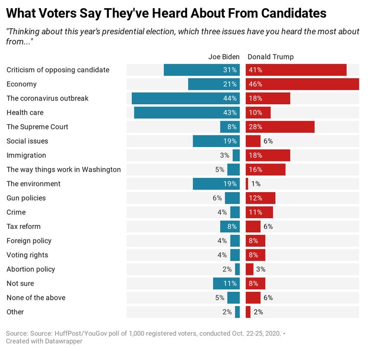 Results of a new HuffPost/YouGov poll on top campaign issues.