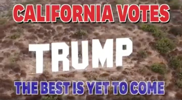 In a pre-approved ad, the Trump campaign appears to declare victory in California, which is against Facebook's rules.