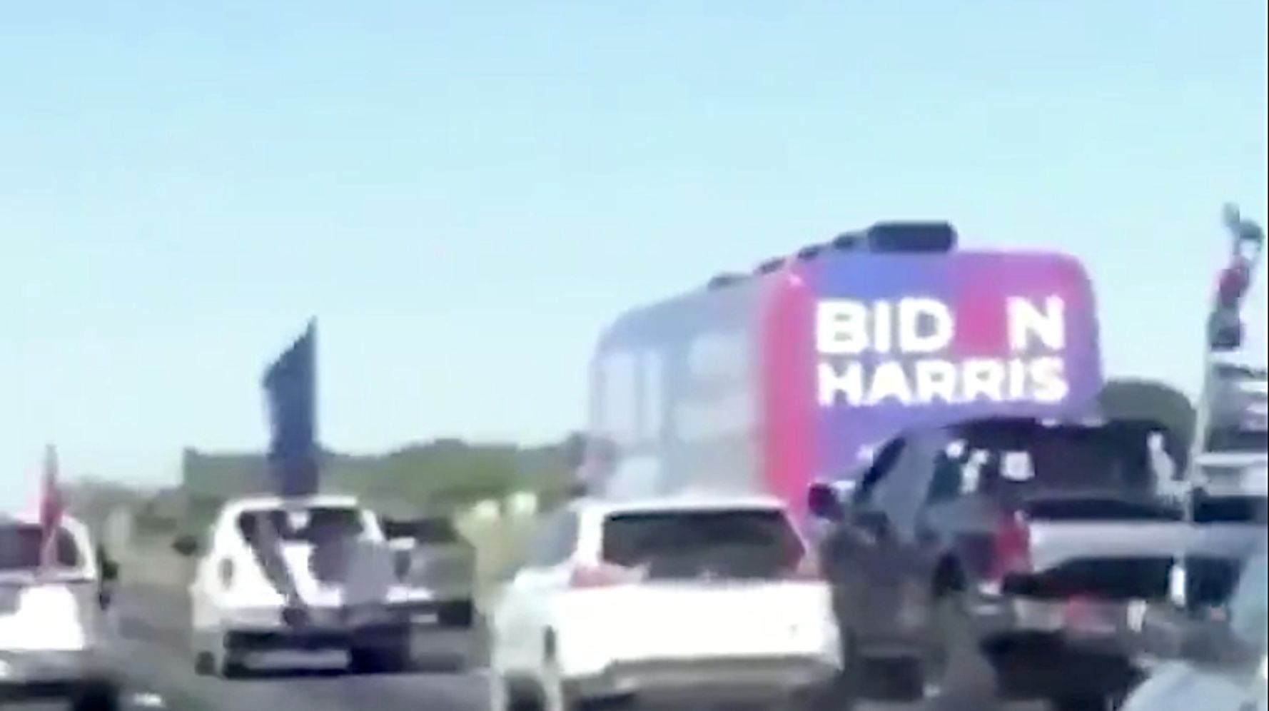 Trump Writes 'I Love Texas!' Over Video Of MAGA Truck Attack On Biden Caravan