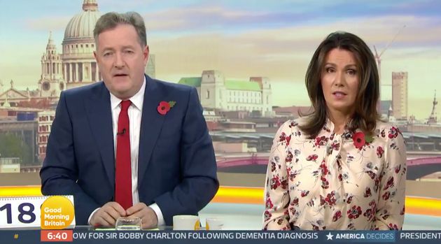 Piers Morgan and Susanna Reid on Good Morning Britain